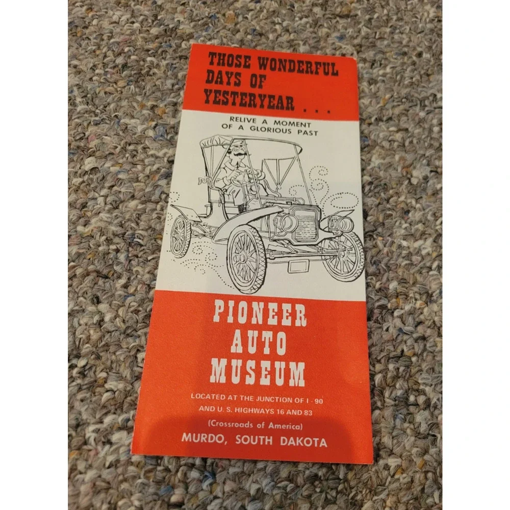 Pioneer Auto Museum Ephemera Tourist Brochure‎ Travel Guide Souvenir Collectible